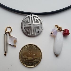 1 Unisex Geometric Pendant Necklace & 2 Elegant Pendants